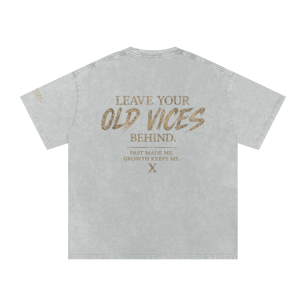 Snow Washed Oversized Cotton T-Shirt