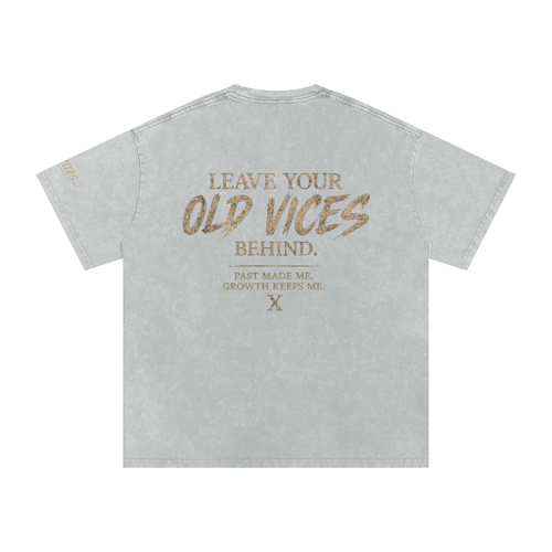 Snow Washed Oversized Cotton T-Shirt